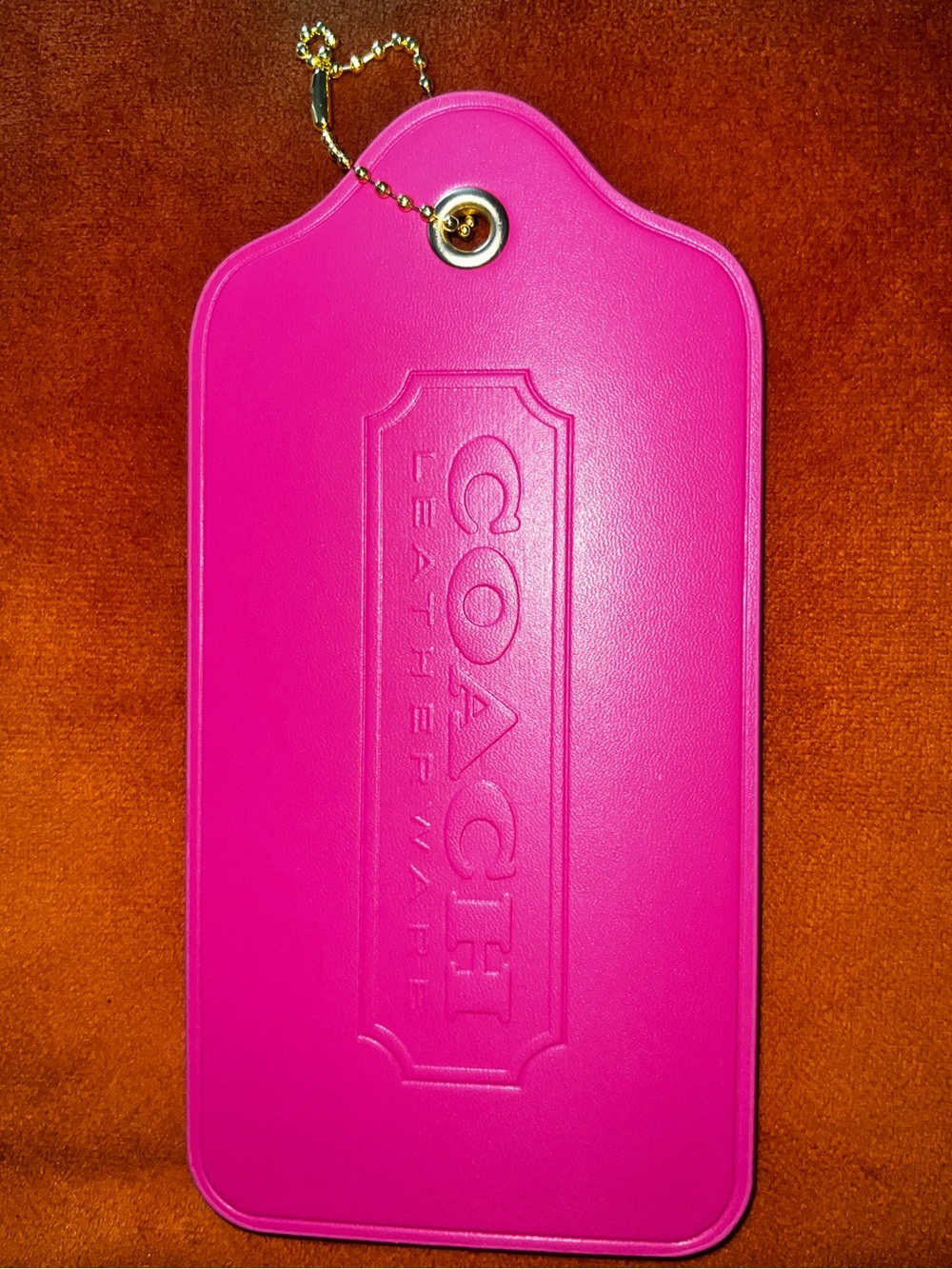 Coach pink XXL hangtag